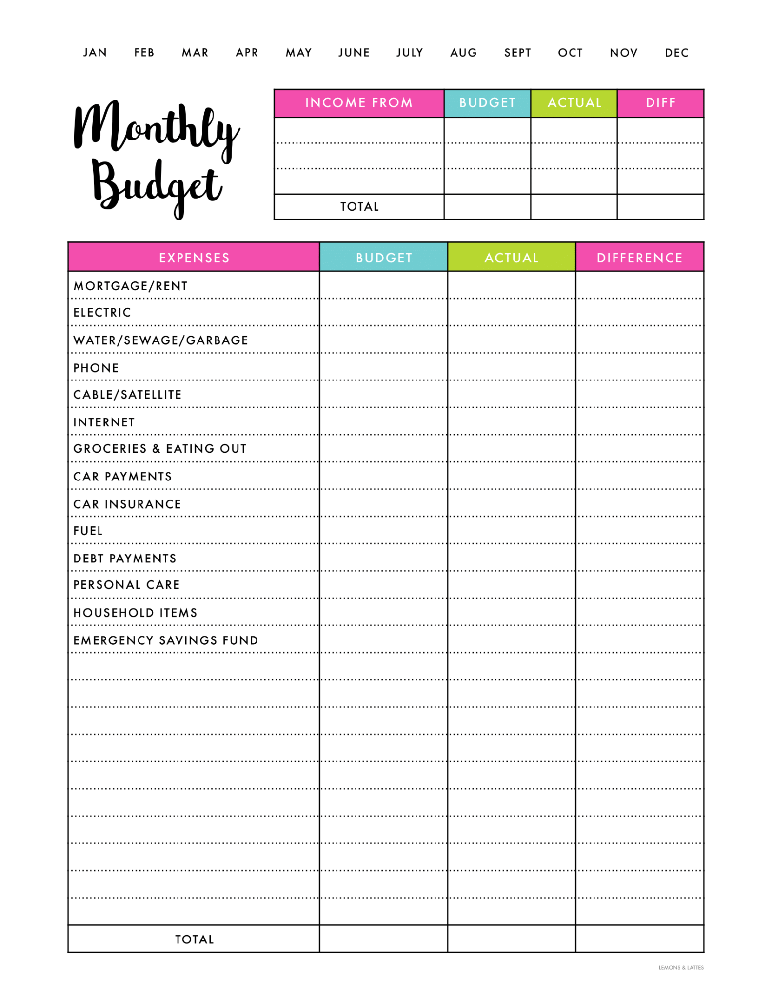 Budget Binder Printables Budget Binder Printables Budget Binder Budget Sheets Free Printable