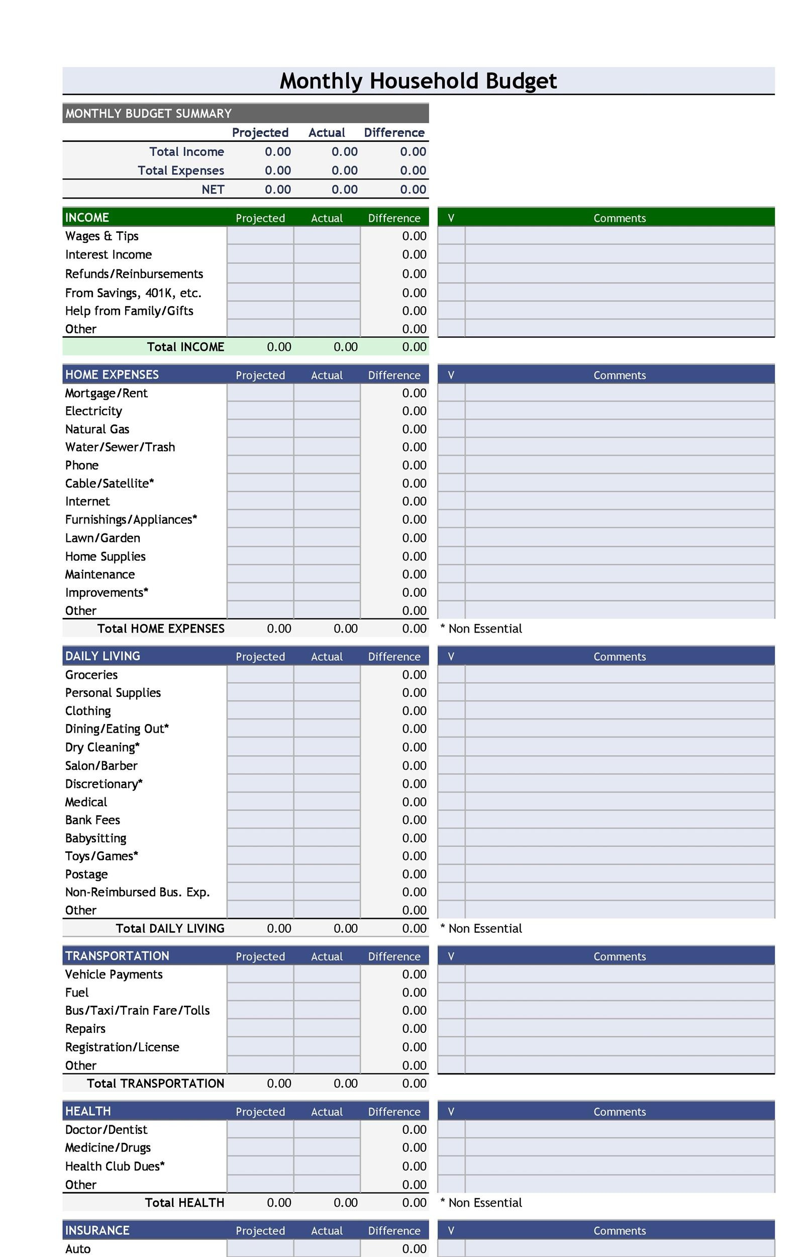 30 Budget Templates Budget Worksheets Excel PDF TemplateLab