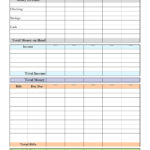 Basic Monthly Budget Form For Weekly Pay PDF Google Sheet Etsy
