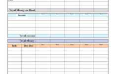 Basic Monthly Budget Form For Weekly Pay PDF Google Sheet Etsy