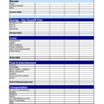 Bi Weekly Budget Form Allbusinesstemplates