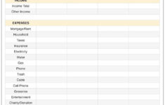 Blank Budget Spreadsheet Regarding Free Printable Budget Worksheet