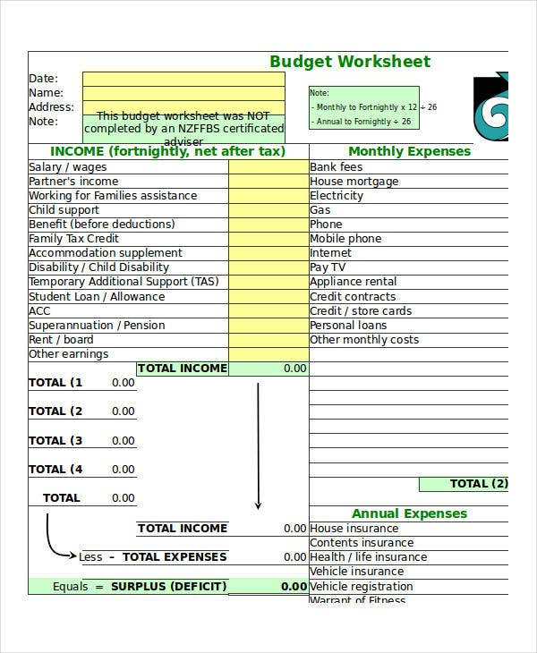 Budget Excel Templates 9 Free Excel Documents Download Free 