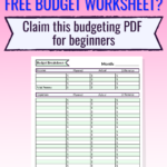 Budget Worksheet Budgeting Worksheets Free Budget Simple Budget