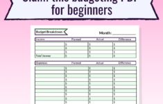 Budget Worksheet Budgeting Worksheets Free Budget Simple Budget