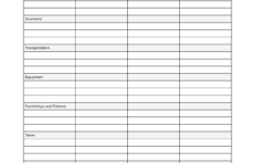 Example Of Free Business Expense Spreadsheet Monthly Expenses Within