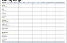 Family Monthly Budget Worksheet Budget Spreadsheet Monthly Budget