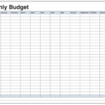 Family Monthly Budget Worksheet Budget Spreadsheet Template