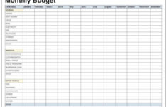 Family Monthly Budget Worksheet Budget Spreadsheet Template