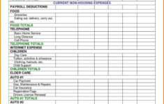 Family Monthly Expense Calculator Worksheet Sample Templates
