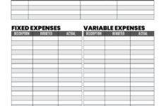 Free Blank Budget Worksheet Printables To Take Charge Of Your Finances