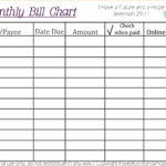 Free Monthly Bill Organizer Spreadsheet Db Excel