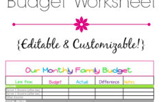 Free Monthly Budget Template Cute Design In Excel