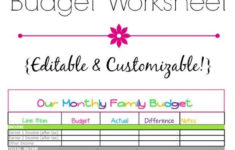 Free Monthly Budget Template Cute Design In Excel Monthly Budget