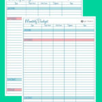 Free Monthly Budget Template Instant Download Budgeting Worksheets