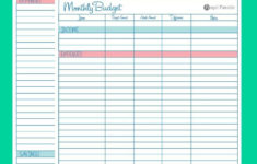 Free Monthly Budget Template Instant Download Budgeting Worksheets