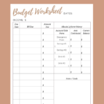 Free Printable Budget Worksheet Printable Budget Worksheet Free