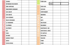 Free Printable Monthly Budget Worksheet Template