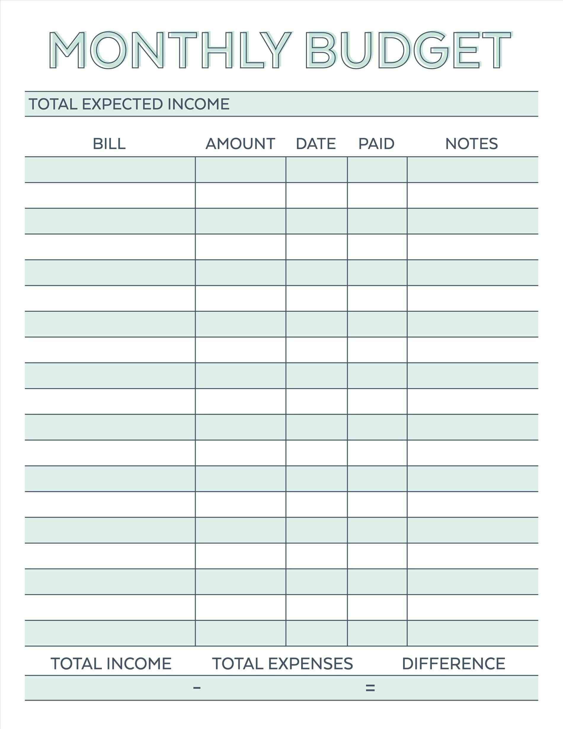 Image Result For Free Monthly Budget Template Budget Planner 