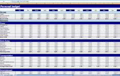 Monthly And Yearly Budget Spreadsheet Excel Template