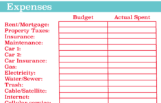 Monthly Budget Worksheet Free Printable Viva Veltoro
