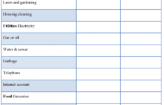 Monthly Expense Form Editable Forms