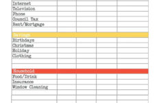 New Google Sheets Weekly Budget Template exceltemplate xls