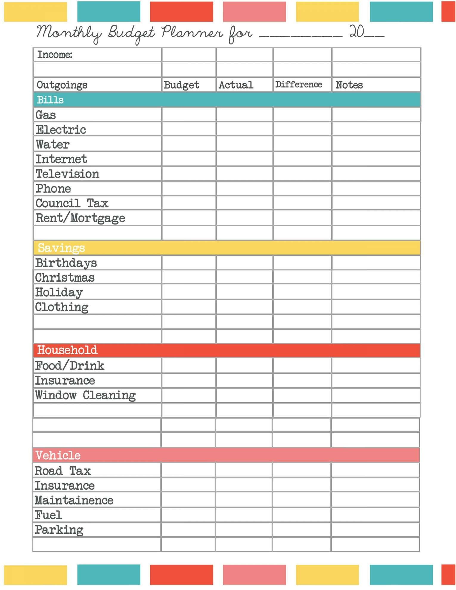 New Google Sheets Weekly Budget Template exceltemplate xls 