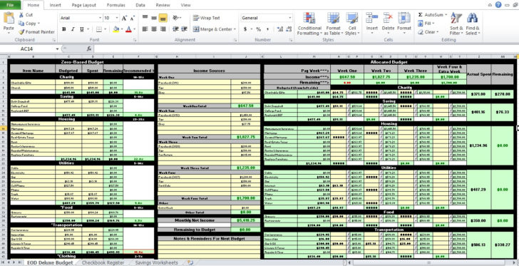 Budgeting Worksheets Excel Free
