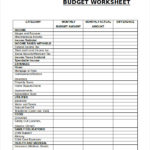 Printable Blank Budget Worksheet Template Business PSD Excel Word PDF
