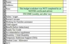 Printable Budget Worksheet 22 Free Word Excel PDF Documents