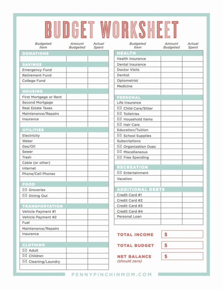 Budget Spreadsheet Free PDF