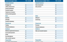 Printable Monthly Budget Template 21 Free Excel PDF Documents