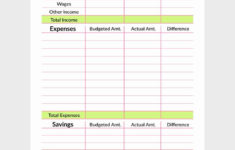 Simple Monthly Budget Template Printable Monthly Budget Template